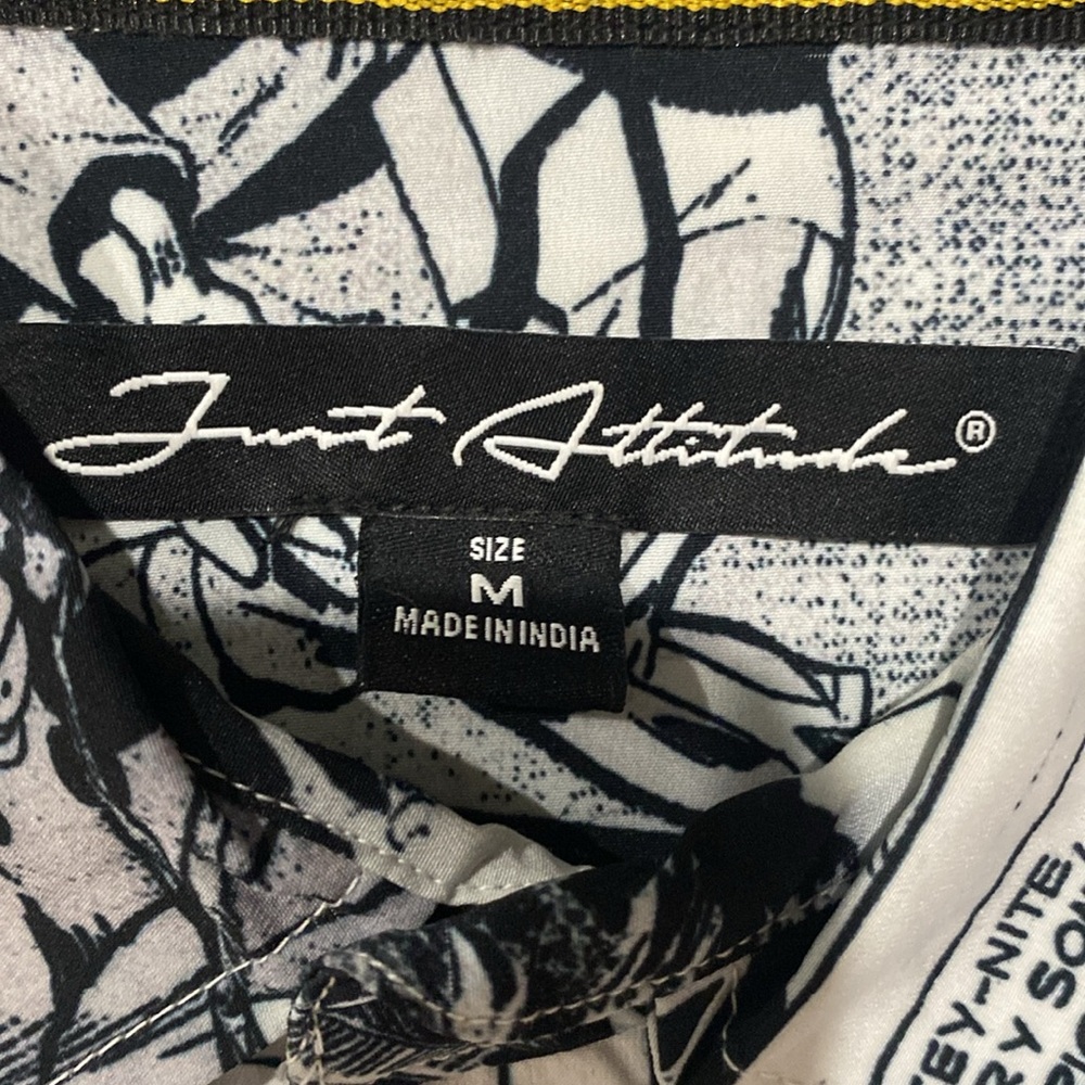 Comic Print Casual Button Down Shirt - Picture 2 of 5